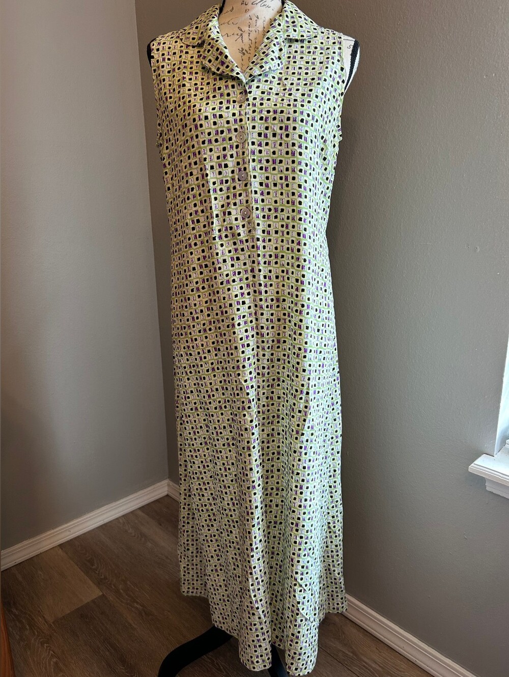 Vintage Jaclyn Smith Sz 10 Multicolor Sleeveless Dress
